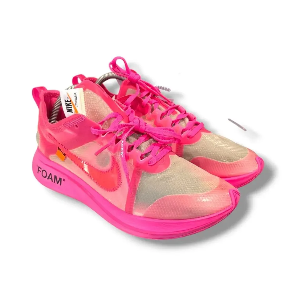 Off-White x Nike Zoom Fly SP 'Tulip Pink' | Size 10M USED (2018) AJ5488-600